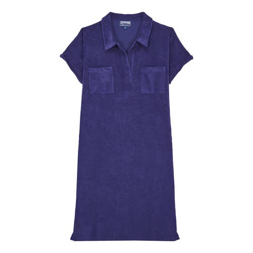 Shop Vilebrequin Solid Organic Terry Polo Dress In Minuit