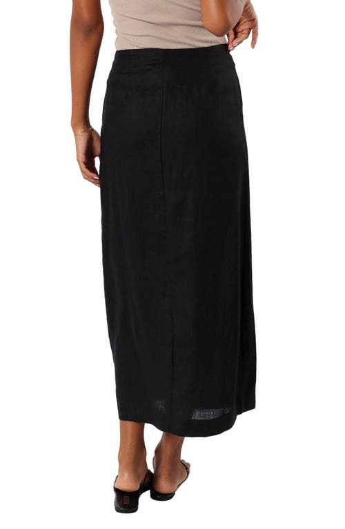 Petal And Pup Petal & Pup Finley Linen Maxi Skirt In Black