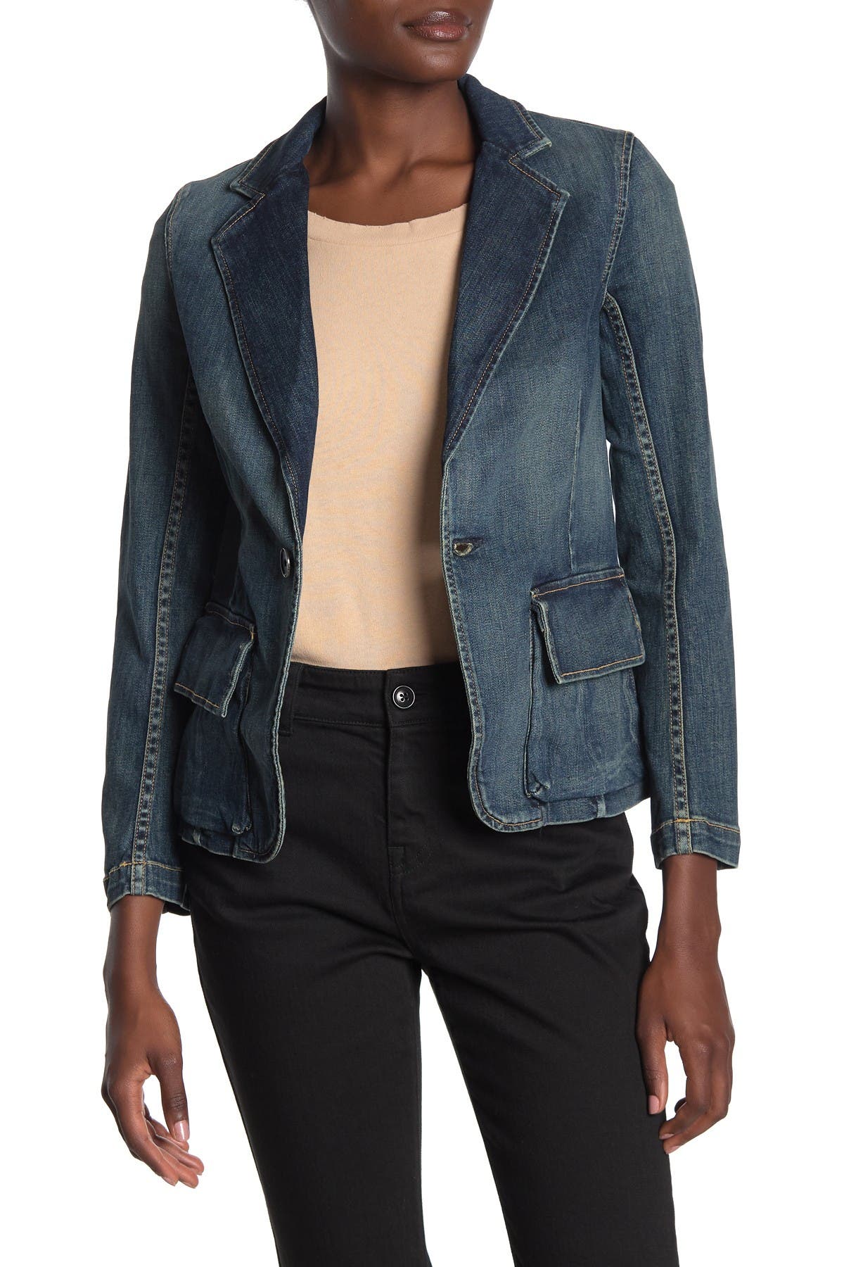 nili lotan denim blazer