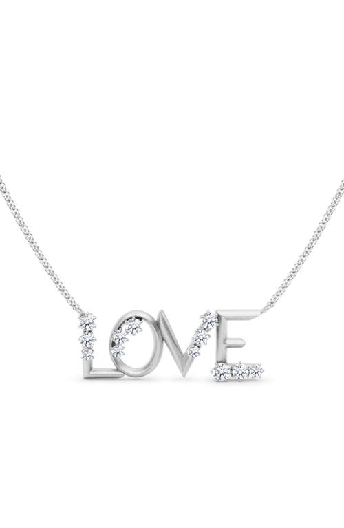 Love Lab Created Diamond Necklace in 18K White Gold