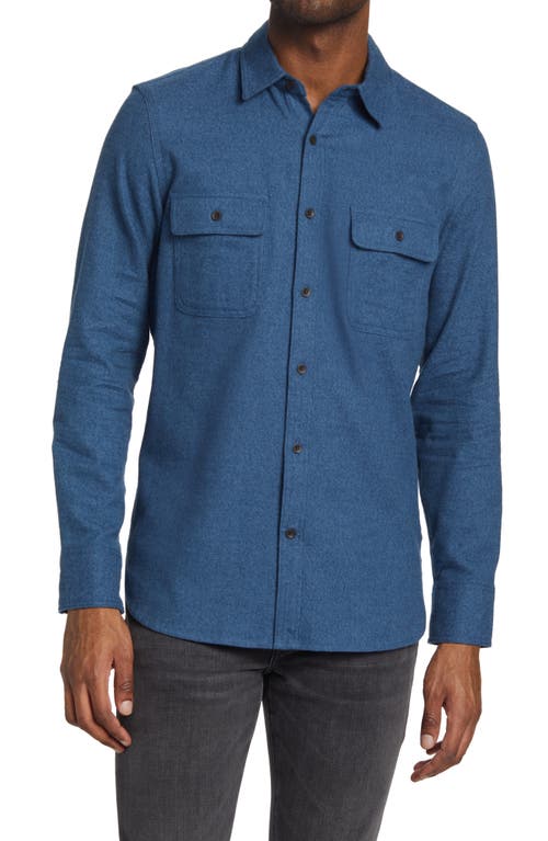 Treasure & Bond Grindle Trim Fit Flannel Button-Down Shirt in Blue Capitan Grindle