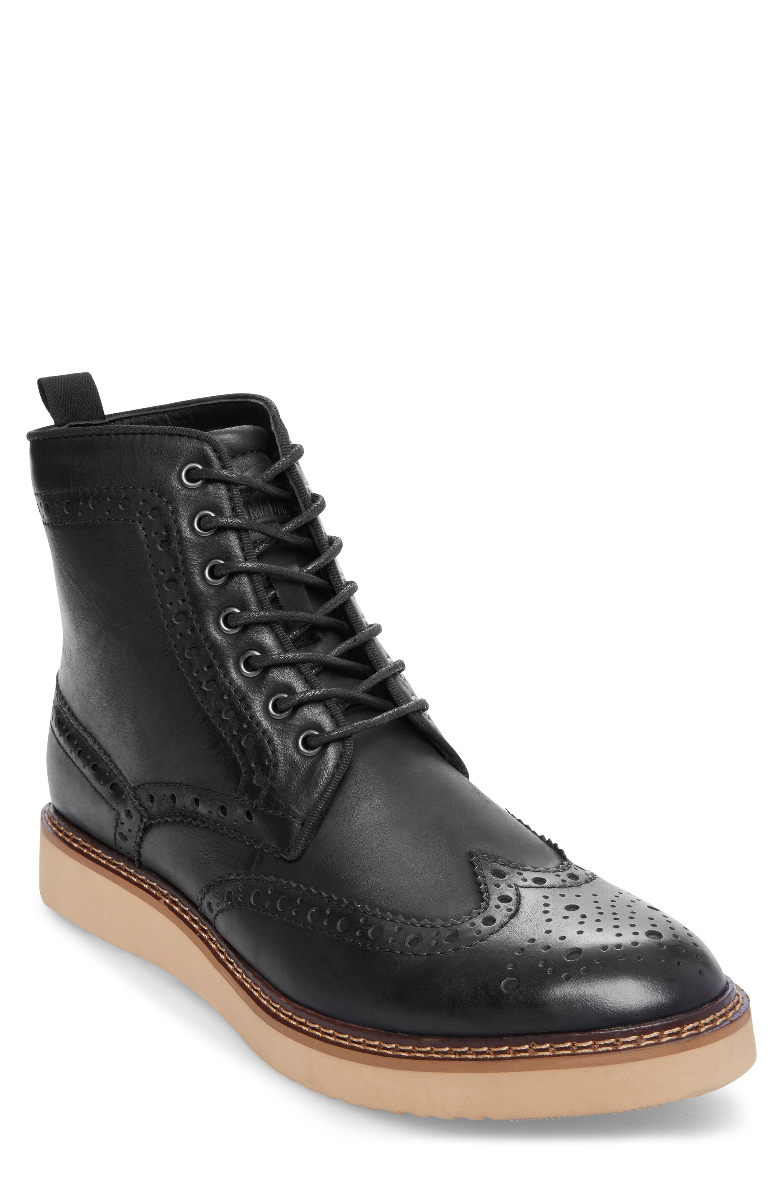 steve madden wingtip boots