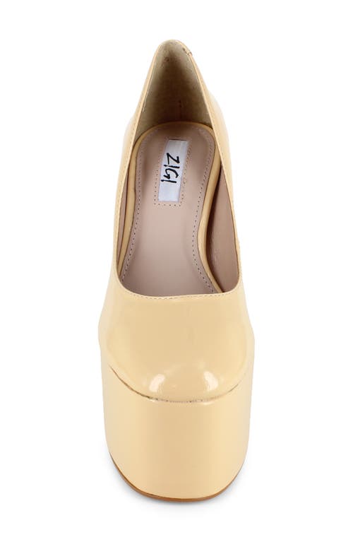Zigi Giorgia Platform Pump In Nude Patent
