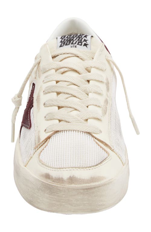 Shop Golden Goose Stardan Sneaker In White/white Ecru/wine