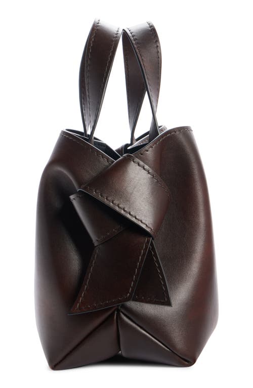 Shop Acne Studios Musubi Leather Tote In Dark Brown