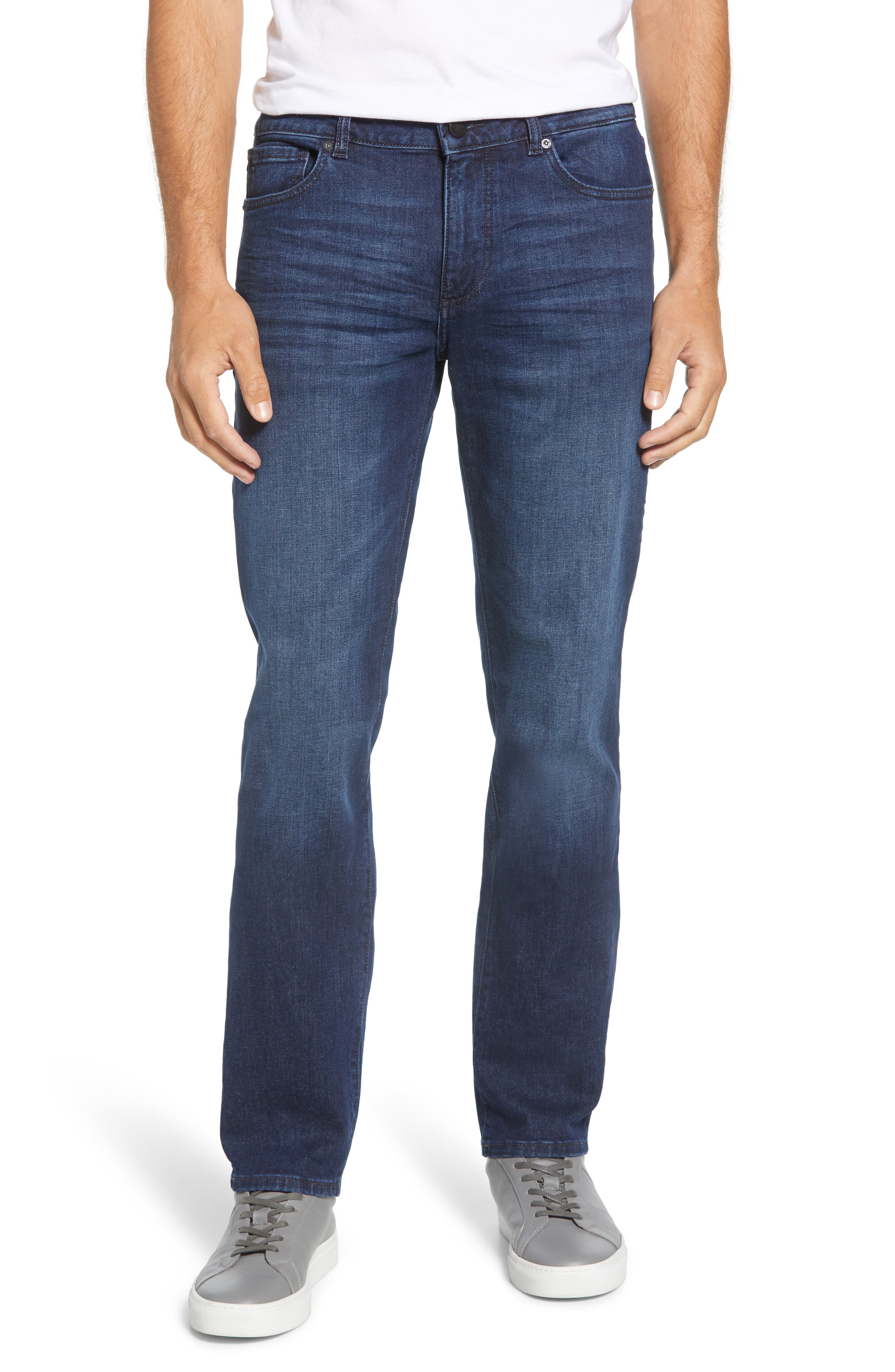 mens mid wash skinny jeans