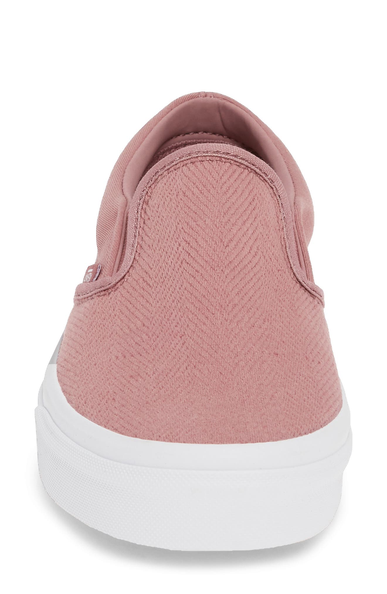 vans herringbone slip on rose