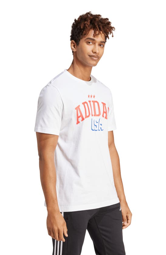 Shop Adidas Originals Adidas Americana Graphic T-shirt In White