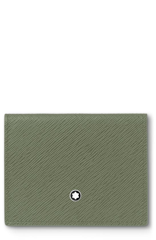 Montblanc Sartorial Trio Card Holder 4cc In Green