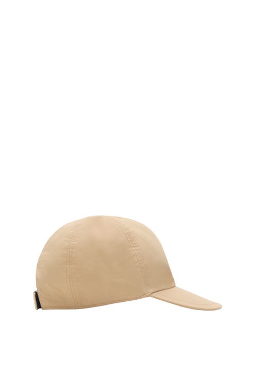 Shop Burberry Reversible Cotton Baseball Cap In Sand