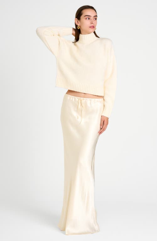 Shop Wayf Charlie Mock Neck Sweater In Ivory