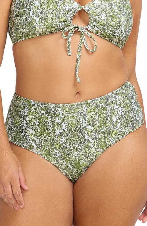 Artesands Mudlahara Mondrian High Waist Reversible Bikini Bottoms Olive at Nordstrom, Us