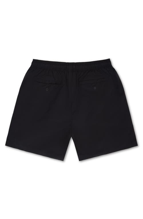 Druthers Nyc Italian Recycled Nylon Swim Trunk In Black