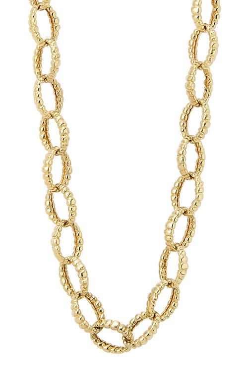 LAGOS Caviar Gold Fluted Oval Link Necklace at Nordstrom, Size 18 In