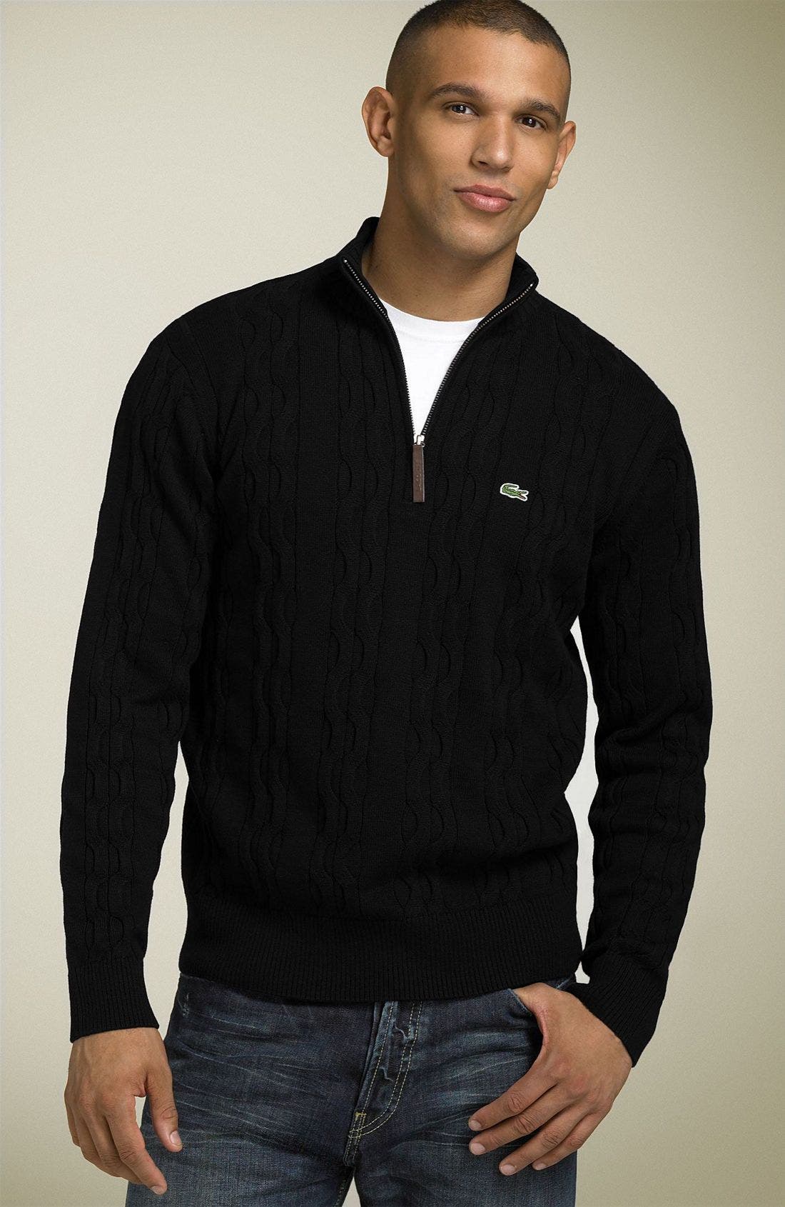 lacoste cable knit