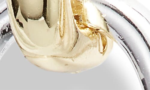 Argento Vivo Two Tone Link Drop Earrings In Gold/silver