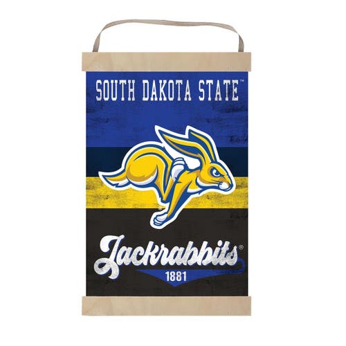 JARDINE South Dakota State Jackrabbits 12'' x 20'' Retro Logo Banner Sign in Blue