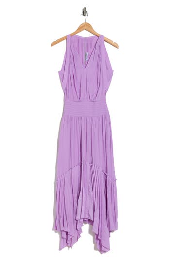 Ramy Brook Ray Smocked Waist Maxi Dress In Purple