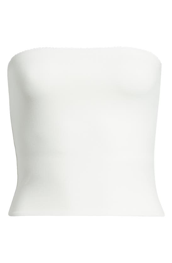 Bp. Scallop Trim Tube Top In White Blanc