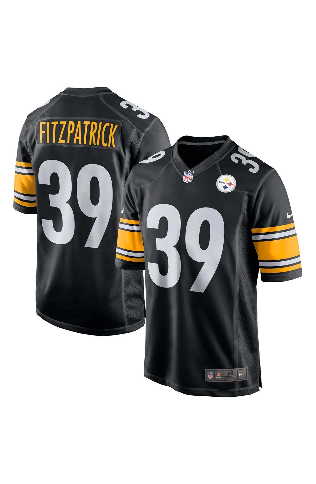 Minkah Fitzpatrick Men's Game Black Jersey  Steelers 
