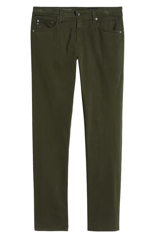 Ag Tellis Stretch Sateen Modern Slim Pants In Forest Mist