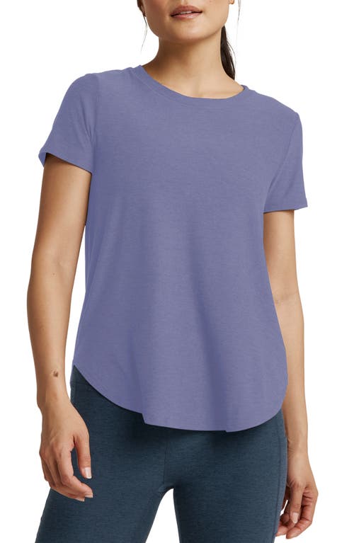 Shop Beyond Yoga On The Down Low T-shirt In Periwinkle Cloud Heather