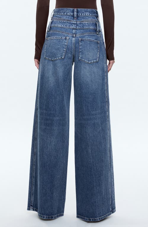 Alice And Olivia Trish Mid-rise Baggy Jeans In Brooklyn Blue