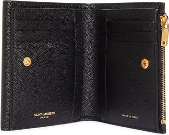 Saint Laurent Uptown Leather Card Case Black
