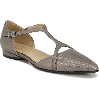 Naturalizer Hana Pointy Toe Flat, Metallic