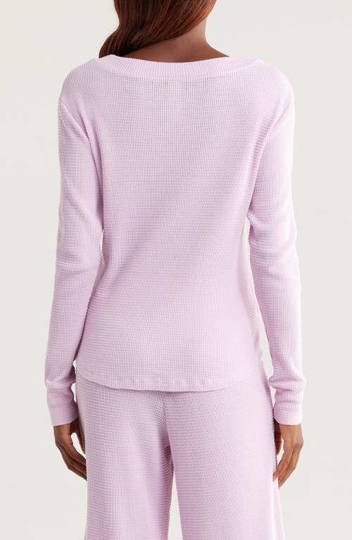 Honeydew Under The Stars Waffle Knit Pajama Top In Lavender
