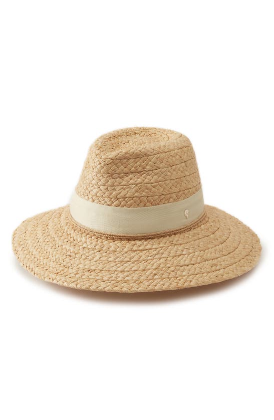 Shop Helen Kaminski Leoni Raffia Straw Sun Hat In Natural/ Creme