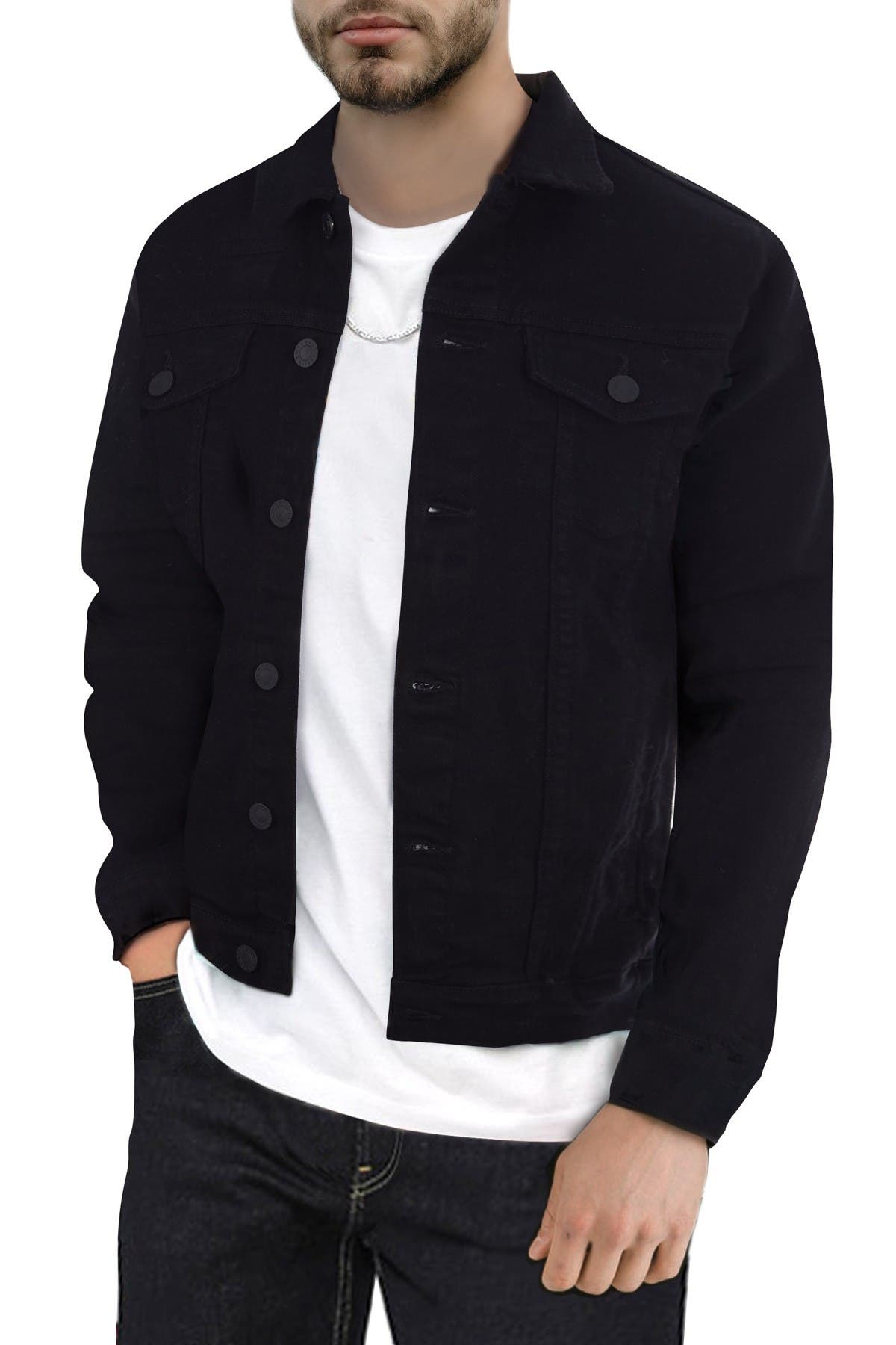 X-ray Slim Washed Denim Jacket In Black