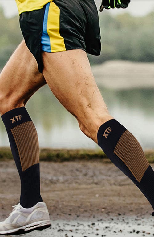 Extreme Fit Pack Of 6 Copper Infused Knee High Socks In Brown