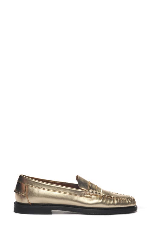 Shop Sebago Dan Met Loafer In Gold