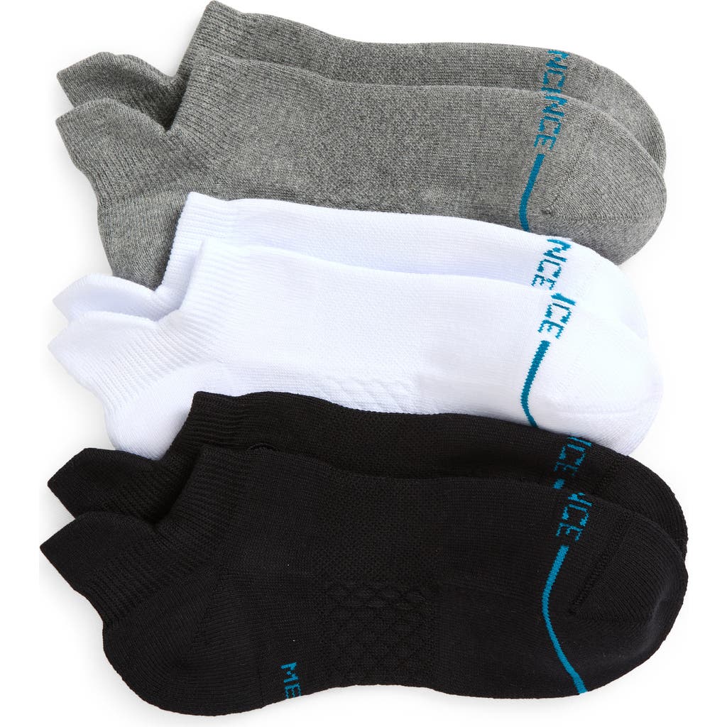 Stance Icon Assorted 3-pack Low Tab No-show Socks In Black/white/grey