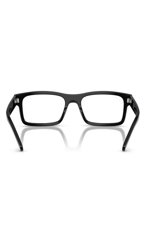 Ray Ban Ray-ban 54mm Rectangular Optical Glasses In Black
