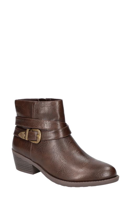 Shop Easy Street Skyler Block Heel Bootie In Brown