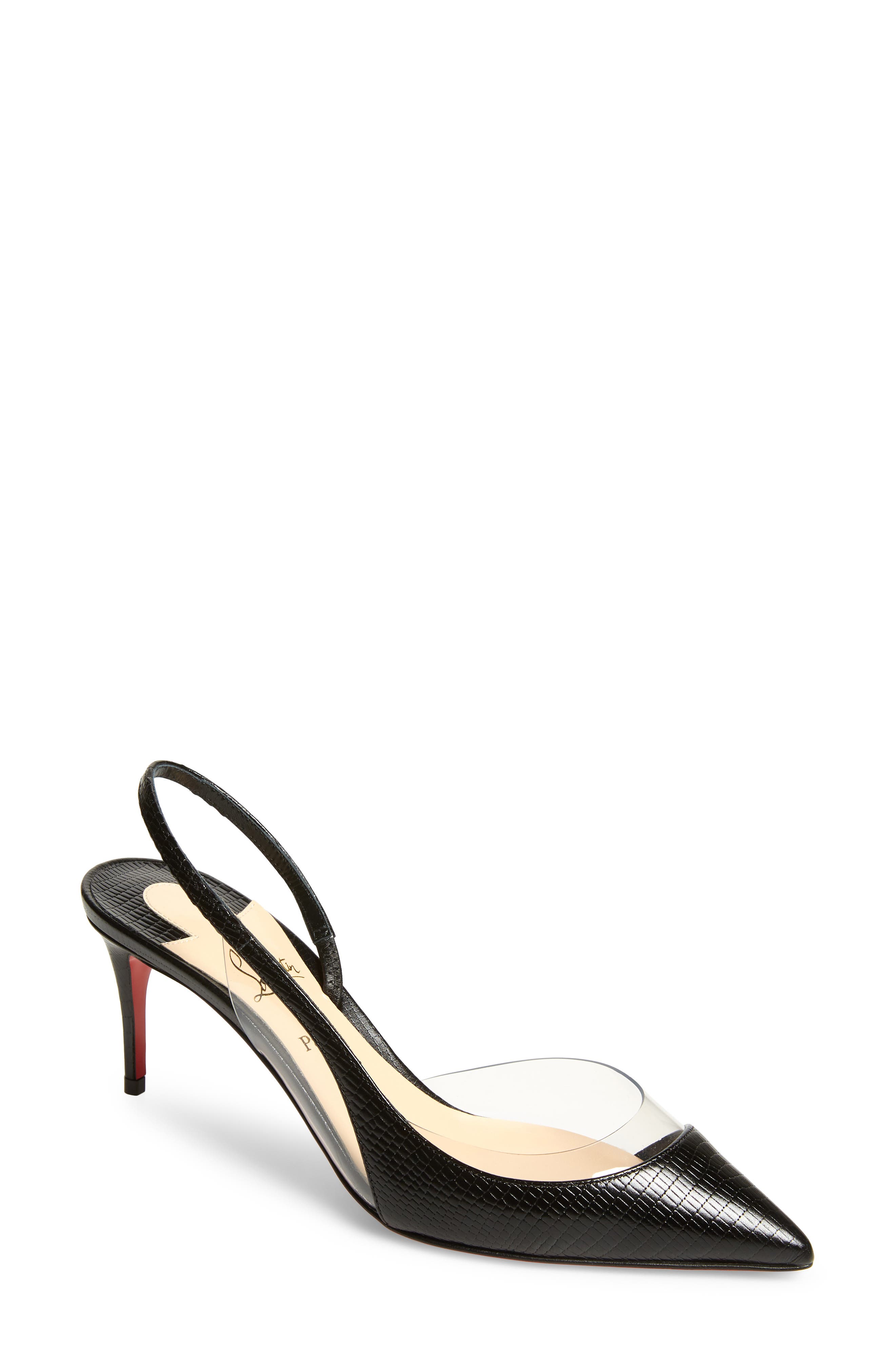 Christian Louboutin Optisexy Clear Slingback Pump - Black