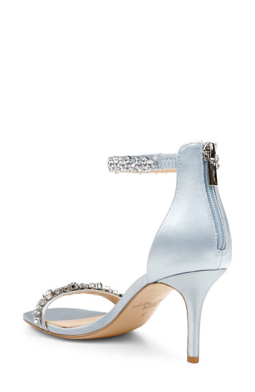 Jewel Badgley Mischka Dustyn Metallic Sandal In Steel Blue