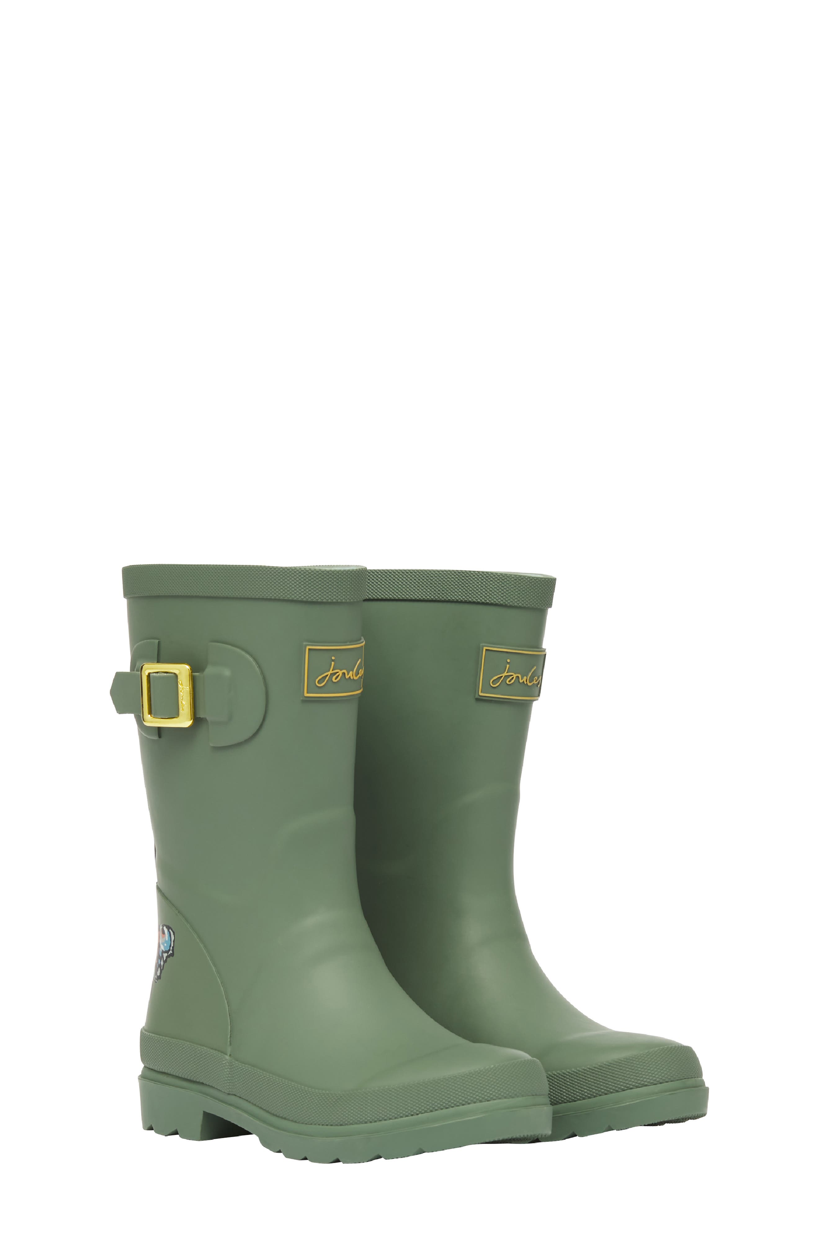 youth green rain boots