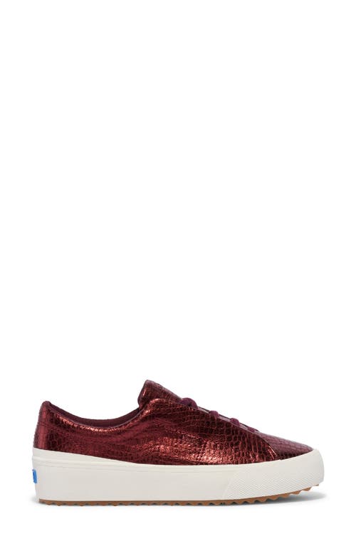 Shop Keds ® Remi Platform Sneaker In Burgundy Leather