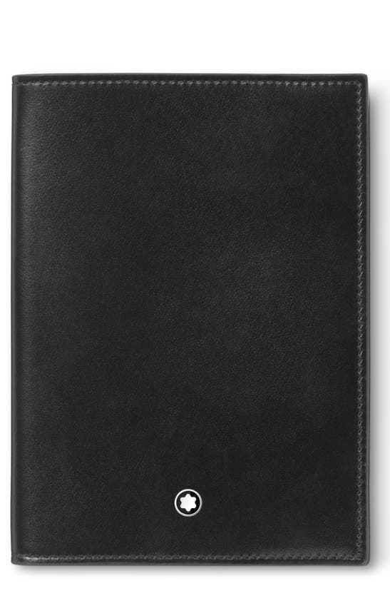 Shop Montblanc Meisterstück Leather Passport Holder In Black