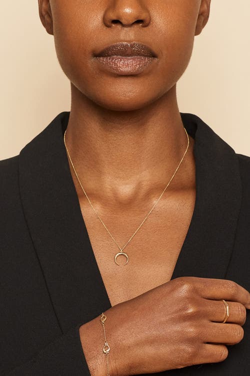 Oradina 14k Rose Solid Gold Wall Street Pendant Necklace In Rose Gold