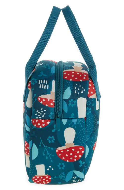 Mytagalongs Abstract Checkered Foodie Tote Bag In Woodlands Multi