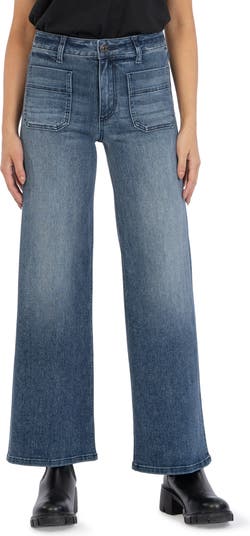 KUT from the Kloth Jean Patch Pocket High Waist Flare Jeans | Nordstrom