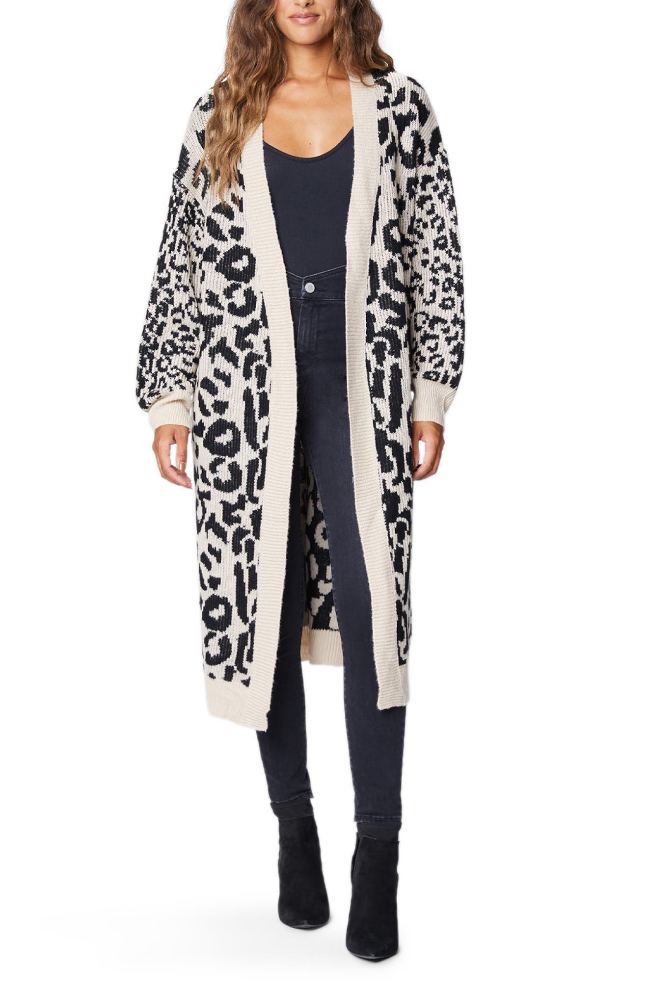 long cheetah cardigan