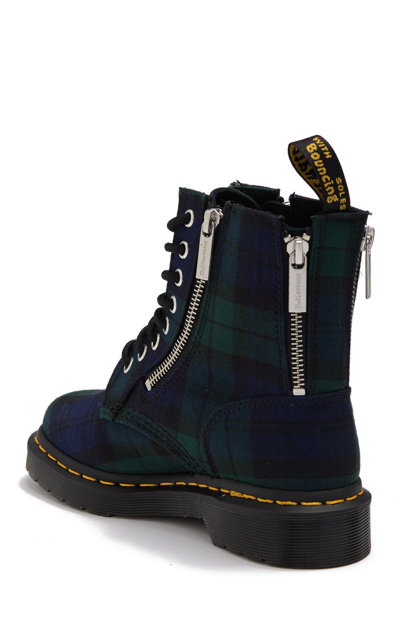 doc martens plaid boots