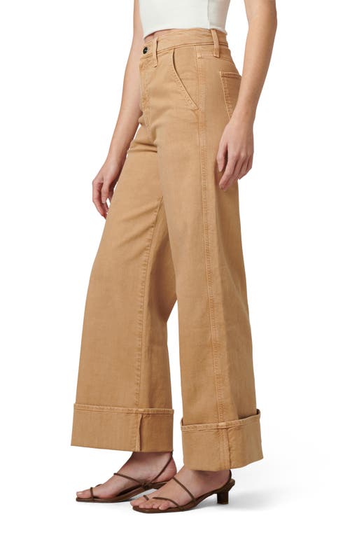 Shop Joe's The Trixie Cuff High Waist Wide Leg Trouser Jeans In Doe