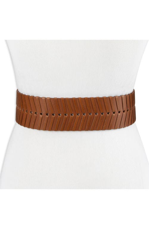 Shop Sam Edelman Laced Leather Belt In Tan