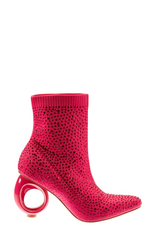 Ninety Union Barb Round Heel Bootie In Fuchsia